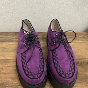 Purple Suede Women’s Creeper Shoes